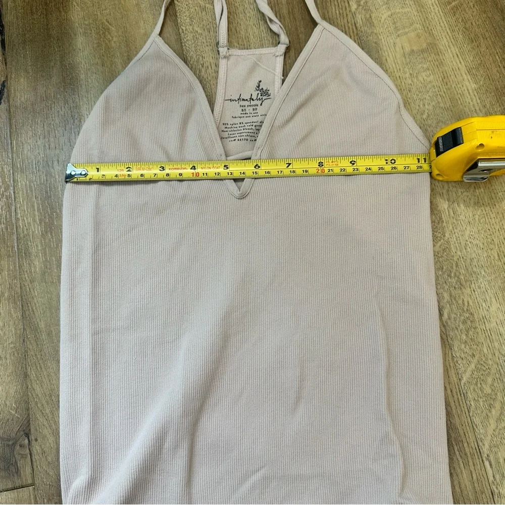 Free People Intimately Move Along Beige Ribbed Bodysuit Size XSmall/Small
